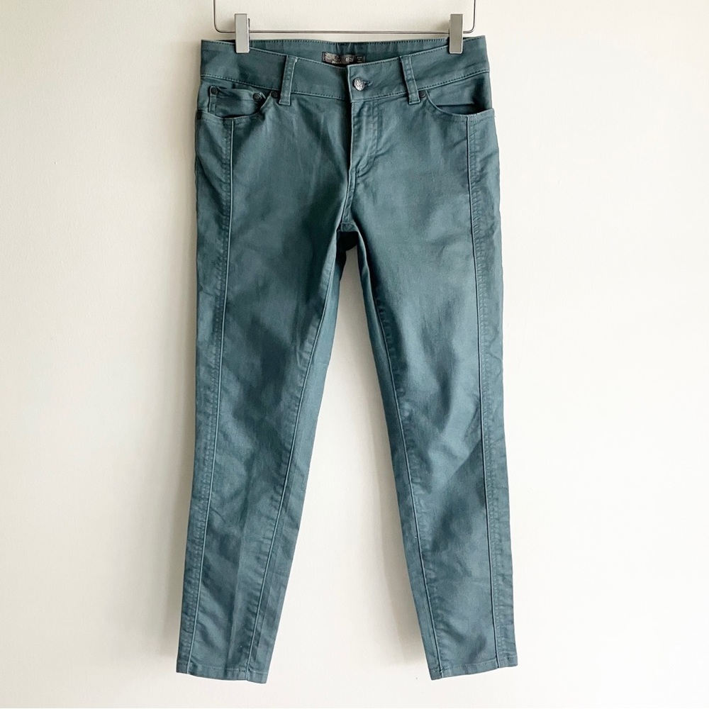 Prana 6 / 28 Carlotta Crop Pants Starling Green Blue W41180056 - Picture 1 of 10